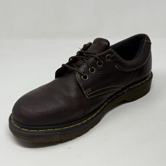 Dr Martens Boston Shoes Mens 10 Brown Leather 4 Eye Lace Up Oxford Casual Unisex